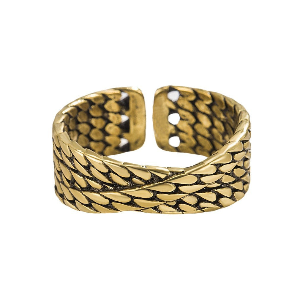 Wholesale Vintage Bronze Braided Ring